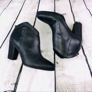 Vince Camuto Black Leather Booties